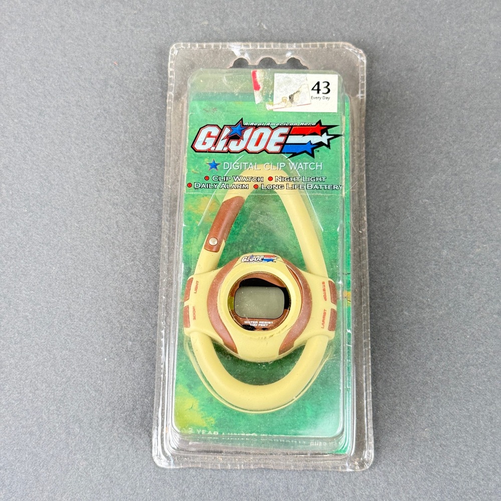 G.I. Joe Digital Clip Watch Vintage Carabiner Night Light Alarm